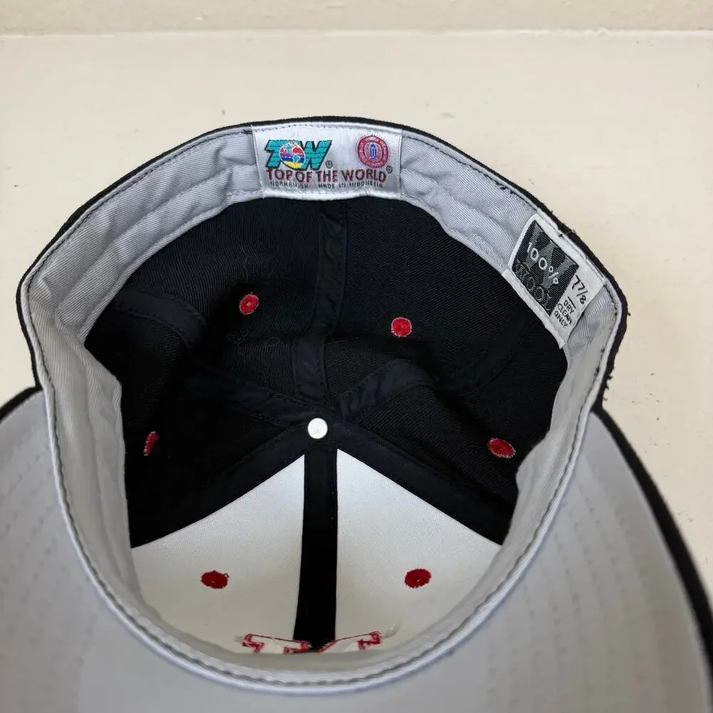 Top of the World University of Nebraska Cornhusker Fitted Wool Hat Black 7-7/8